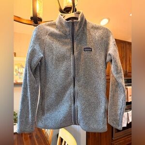 Patagonia Heather Gray Zip-Up Fleece Jacket